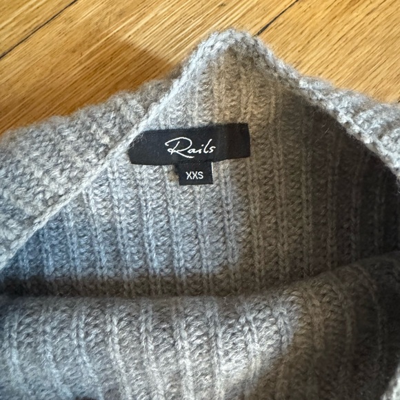 Rails Turtleneck Sweater in Gray and Black Stripes - Picture 3 of 3